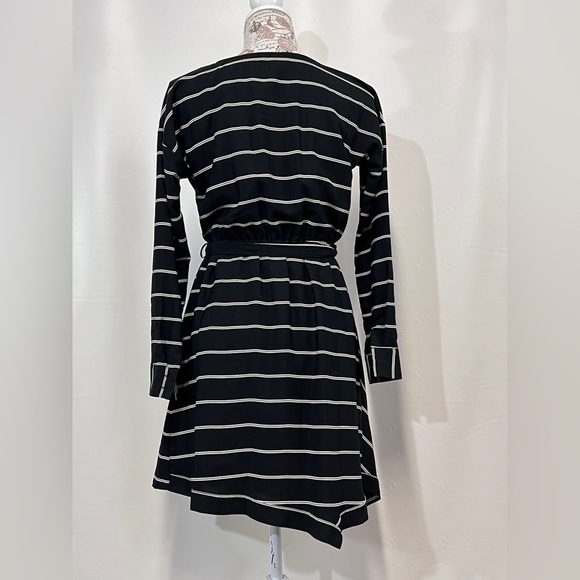 Black and white stripe BAR III wrap dress size XS. - Picture 5 of 14